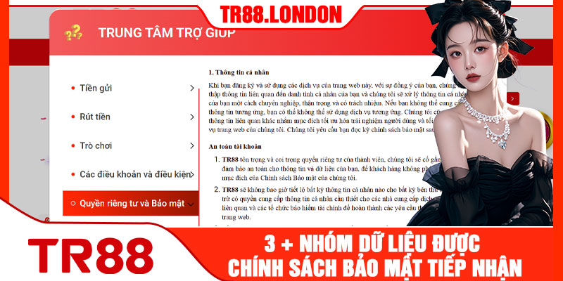 3+ Nhóm Dữ Liệu Được Chính Sách Bảo Mật Tiếp Nhận